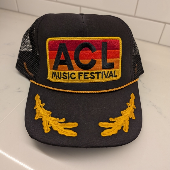 Aviator Nation Accessories - Aviator Nation x ACL Music Festival Black and Yellow Trucker Hat
